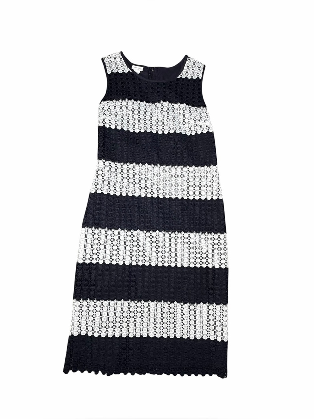 Gerry Weber Collection Navy & White Crochet Lace Midi Dress Sz XS